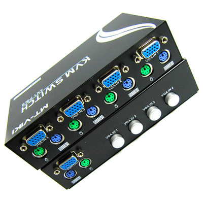 迈拓维矩 MT-KVM4AT 四口PS/2手动KVM切换器 高效管理与稳定兼容的办公利器